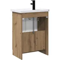 vidaXL Badkamermeubel Set Artisanaal eiken 56 x 37,5 x 81 cm