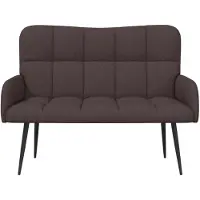 vidaXL 2-Zits Sofa Donkerbruin 115 x 61 x 87 cm Stof
