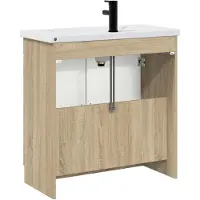 vidaXL Badkamerkastset, Sonoma-eikenhout, 56 x 37,5 x 81 cm
