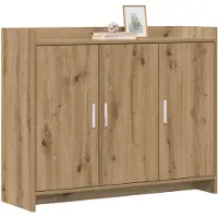 vidaXL Dressoir Artisanaal eiken 98,5 x 33 x 80 cm Bewerkt hout