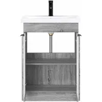 vidaXL Badkamerkastset, grijs Sonoma, 78,5 x 37,5 x 81 cm