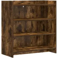 vidaXL Dressoir Gerookt eiken 75 x 36 x 80 cm Bewerkt hout