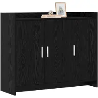 vidaXL Dressoir Zwart eiken 98,5 x 33 x 80 cm Bewerkt hout