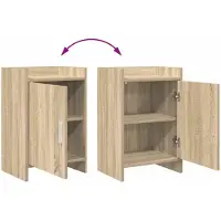 vidaXL Nachttafels Sonoma Eiken 40 x 30 x 60 cm Bewerkt hout