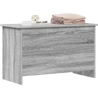 vidaXL Opbergkist met opslag Grijs Sonoma 80 x 40 x 50 cm Bewerkt hout