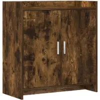 vidaXL Dressoir Gerookt eiken 72 x 36 x 80 cm Bewerkt hout