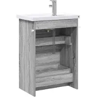 vidaXL Badkamerkastset, grijs Sonoma, 61 x 40 x 84,5 cm, houtvezel