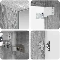 vidaXL Badkamerkast set 5 st Grijs Sonoma Bewerkt hout