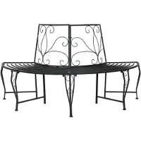 vidaXL Boom Bank 4-Aantal zitplaatsen 160 x 80 x 89 cm Staal Zwart