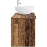 vidaXL Badkamermeubel Set 2 st Oud hout Bewerkt hout