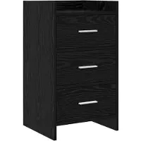 vidaXL Nachttafels Zwart eiken 40 x 36 x 70 cm Bewerkt hout