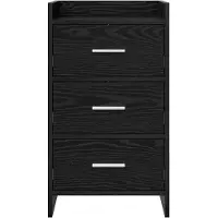 vidaXL Nachttafels Zwart eiken 40 x 36 x 70 cm Bewerkt hout