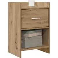vidaXL Nachttafels Artisanaal eiken 40 x 30 x 60 cm Bewerkt hout