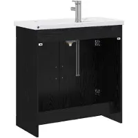 vidaXL Badkamerkastset, zwart eikenhout, 81 x 40 x 84,5 cm
