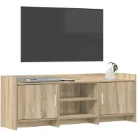 vidaXL TV Kast 130 x 33 x 47 cm Sonoma Eiken Bewerkt hout