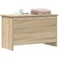 vidaXL Opbergkist met opslag Sonoma Eiken 80 x 40 x 50 cm Bewerkt hout