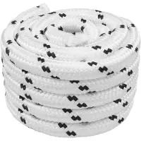 vidaXL Boottouw 2.5 mm 25 m Wit Polyester