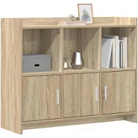 vidaXL Dressoir Sonoma Eiken 98,5 x 33 x 80 cm Bewerkt hout
