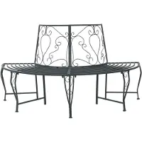 vidaXL Boom Bank 4-Aantal zitplaatsen 160 x 80 x 89 cm Staal