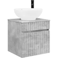 vidaXL Wandgemonteerde wastafelmeubel Betongrijs 49 x 44,5 x 66,5 cm