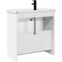 vidaXL Badkamermeubel Set Wit 78,5 x 37,5 x 81 cm Bewerkt hout