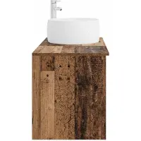 vidaXL Badkamermeubel Set 2 st Oud hout Bewerkt hout