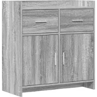 vidaXL Dressoir Grijs Sonoma 75 x 36 x 80 cm Bewerkt hout