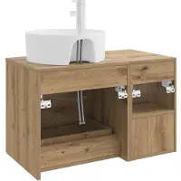 vidaXL Badkamerkastset, 2 stuks, Artisan eikenhout fineer