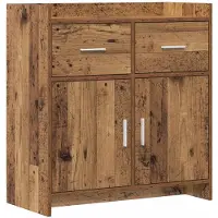 vidaXL Dressoir Oud hout 75 x 36 x 80 cm Bewerkt hout