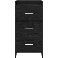 vidaXL Dressoir Zwart eiken 40 x 36 x 80 cm Bewerkt hout