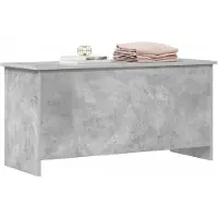 vidaXL Opbergkist met opslag Betongrijs 100 x 40 x 50 cm Bewerkt hout