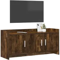 vidaXL TV Kast 102 x 33 x 47 cm Gerookt eiken Bewerkt hout