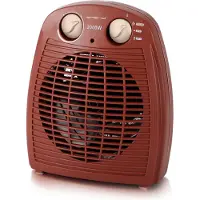 Emerio Ventilator Kachel - 25 m² - 2 Temperatuur instellingen - Ventilatorfunctie - Regelbare thermostaat - Indicatielampje - Omvalbeveiliging - FH-106737.13 Rood