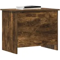 vidaXL Opbergkist Gerookt eiken 60 x 40 x 50 cm Bewerkt hout