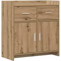 vidaXL Dressoir Artisanaal eiken 75 x 36 x 80 cm Bewerkt hout