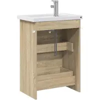 vidaXL Badkamermeubel Set Sonoma Eiken 61 x 40 x 84,5 cm Bewerkt hout