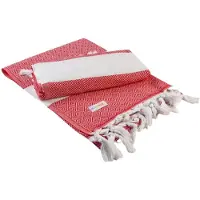 Artg Hamamzz Marmaris Deluxe Handdoek (Rood/Wit)