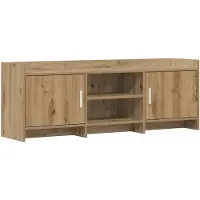 vidaXL TV Kast 130 x 33 x 47 cm Artisanaal eiken Bewerkt hout