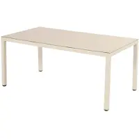 Hartman Livorno tuintafel 170x90 cm zand - aluminium en glas - 6 personen