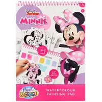 Alltoys Minnie Mouse Waterverf Kleurboek met Kwast | 24 Pagina’s | Waterverfset voor Kinderen vanaf 3 Jaar | Disney Junior