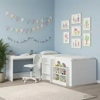 Prolenta Maison Exclusive - Bedtafel/Bureau, wit, houtvezel, 100 x 45 x 75 cm