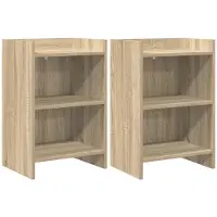 vidaXL Nachttafels 2 st Sonoma Eiken 40 x 30 x 60 cm Bewerkt hout
