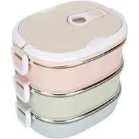 VHV -RVS Lunchbox Isotherme - 1200ml Dubbelwandige Broodtrommel met Vakken - Lekvrije Bento Box voor Kinderen en Volwassenen - Optimale Warmhoudbox voor School, Werk en Outdoor