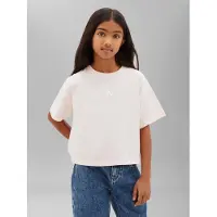 Calvin Klein T-shirt Roze Meisjes Katoen Ronde hals Effen - maat 116