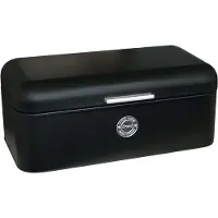 Excellent houseware Broodtrommel Metaal Zwart - 42 x 22 x 16 cm