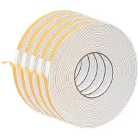 vidaXL Zelfklevende schuimtape 5 st Wit 10mm x 10m CR Schuim