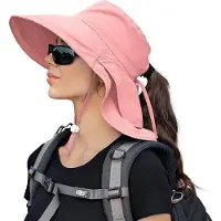 VHV -Premium Zonnehoed Dames - UPF 50+ UV-bescherming Outdoor Hoed - Opvouwbare Strandhoed met Nekbescherming en Paardenstaart Opening - Verstelbaar Kinkoord voor Tuinieren