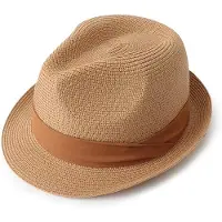 VHV -Premium Strohoed dames heren - Klassieke Panamahoed met UV-bescherming UPF 50+ - Opvouwbare Zonnehoed met brede rand - Ideaal voor Strand, Reizen en Zomer - Verstelbaar - Naturel
