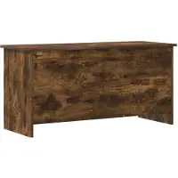 vidaXL Opbergkist Gerookt eiken 100 x 40 x 50 cm Bewerkt hout
