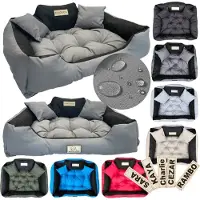 AIO Factory Hondenmand KINGDOG 100x75 cm gepersonaliseerd waterdicht donkergrijs
